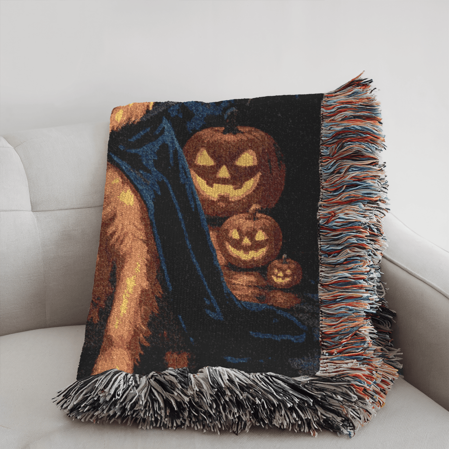 Golden Retriever Vampire Woven Blanket