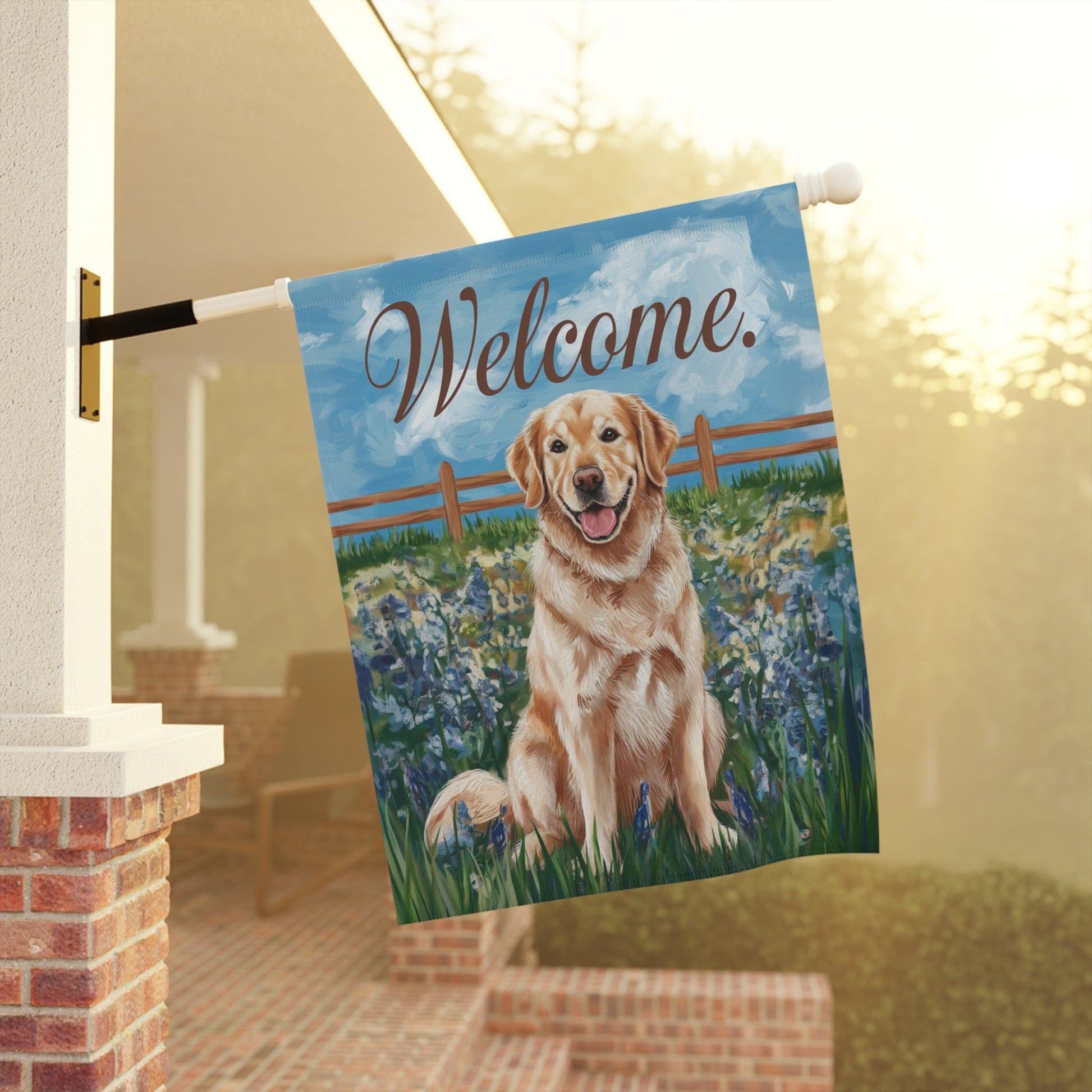 Golden Retriever Welcome Home Garden Flag
