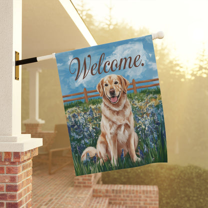 Golden Retriever Welcome Home Garden Flag