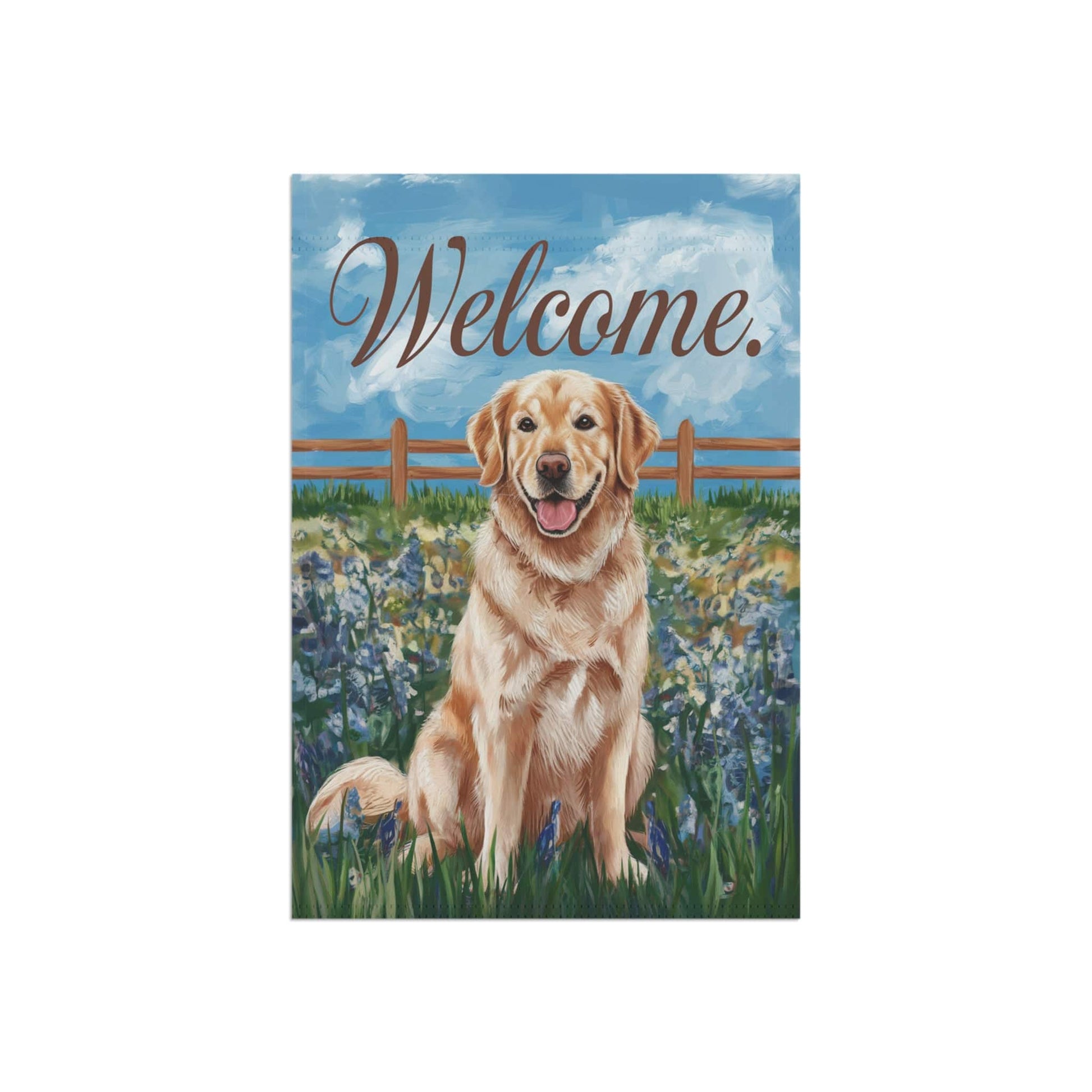 Golden Retriever Welcome Home Garden Flag