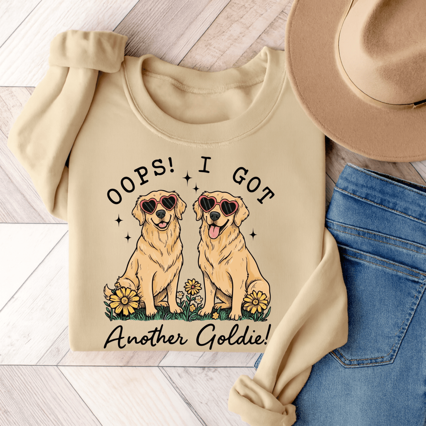 Golden Retrievers Oops Another Sweatshirt Sand