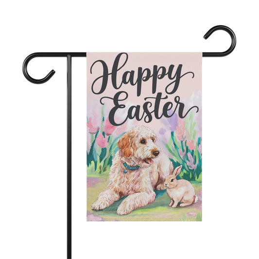 Printify Home Decor 12'' × 18'' Goldendoodle Easter Garden Flag, Front Yard Spring Decor, Gardener Gift