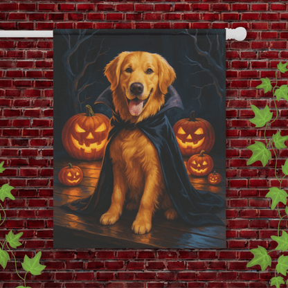 Halloween Golden Retriever Garden Flag 24.5'' × 32''