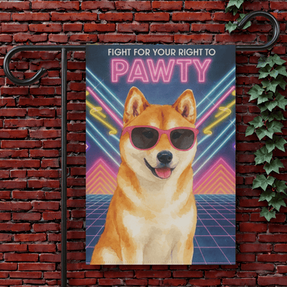 Printify Garden Flag 12'' × 18'' Japanese Akita 1980s Retro Garden Flag