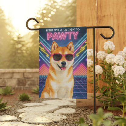 Printify Garden Flag Japanese Akita 1980s Retro Garden Flag