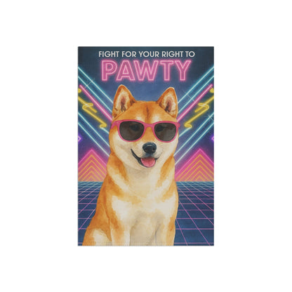 Printify Garden Flag Japanese Akita 1980s Retro Garden Flag