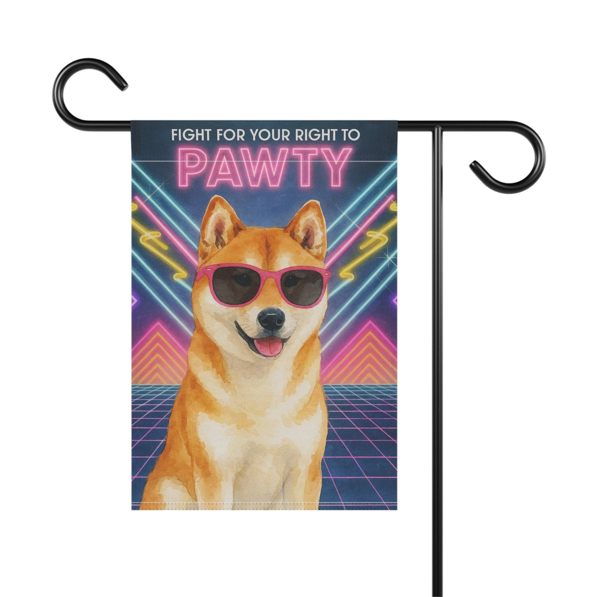 Printify Garden Flag Japanese Akita 1980s Retro Garden Flag