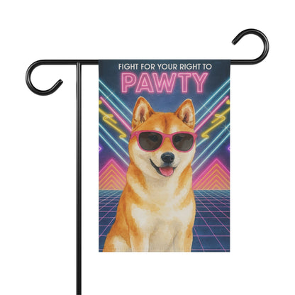 Printify Garden Flag Japanese Akita 1980s Retro Garden Flag