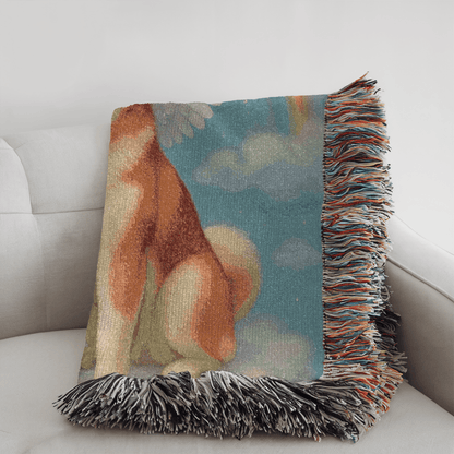 Printify Blanket Japanese Akita Angel Woven Blanket