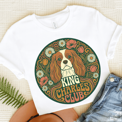 Personalized Cavalier Hippie Club Unisex Tshirt White