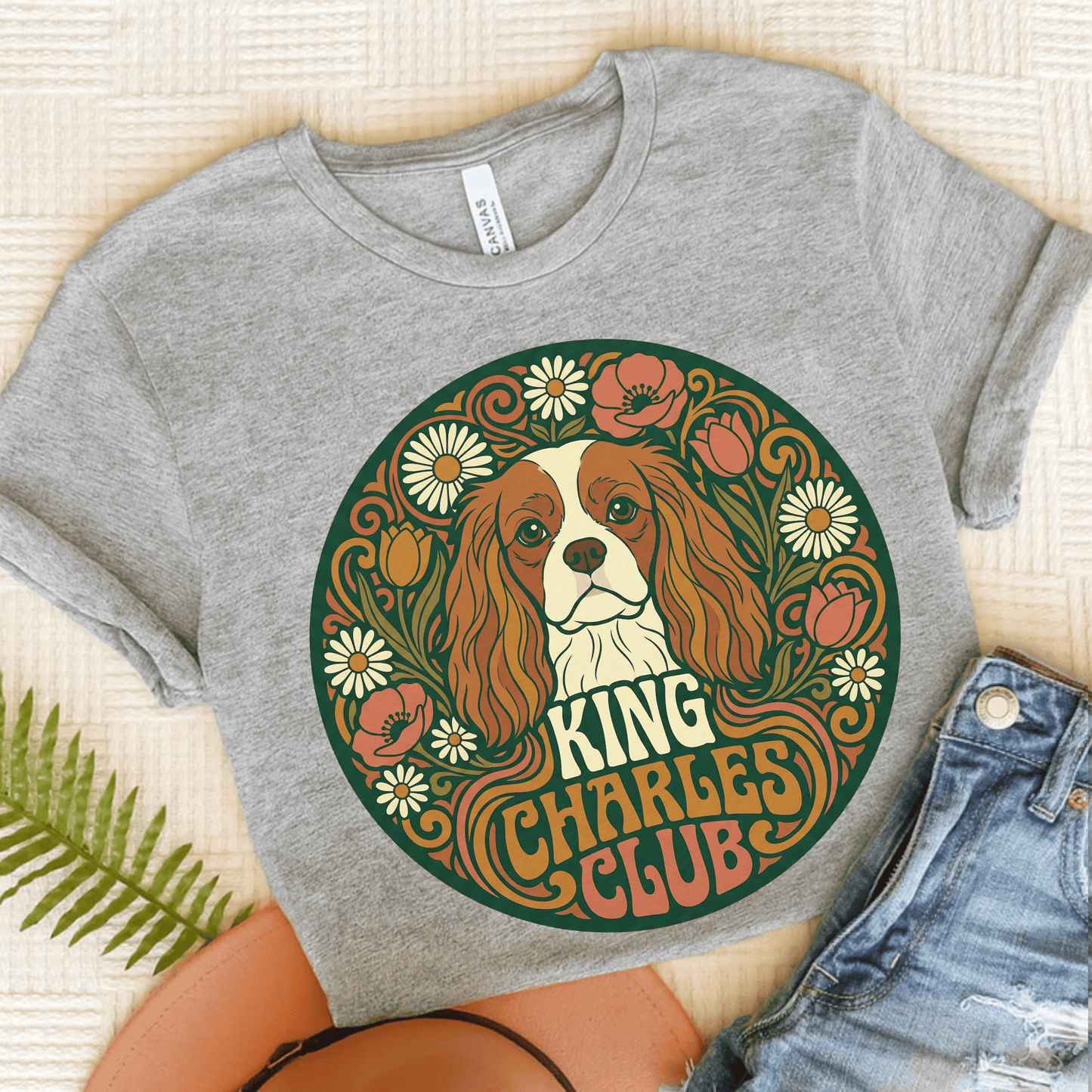 Personalized Cavalier Hippie Club Unisex Tshirt Athletic Heather