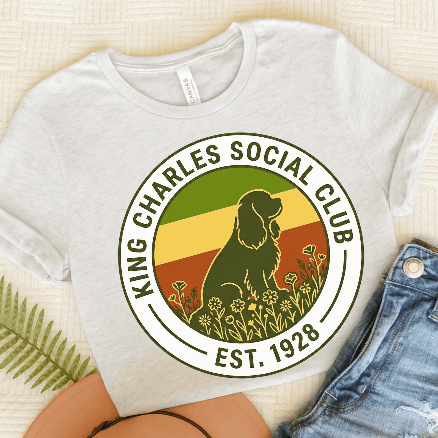 Personalized Cavalier Social Club Unisex Tshirt Ash
