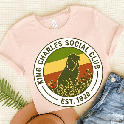 Personalized Cavalier Social Club Unisex Tshirt Soft Pink