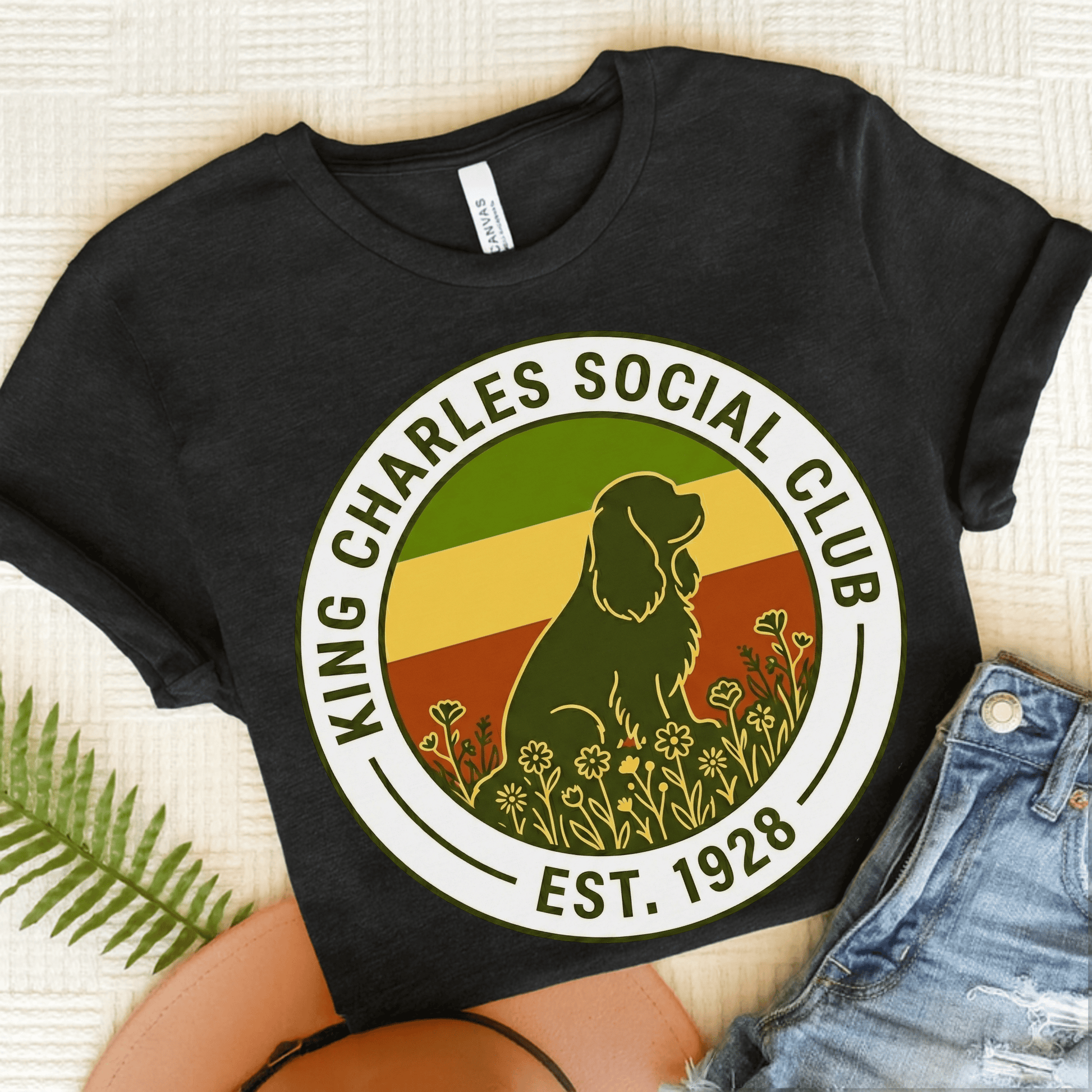 Personalized Cavalier Social Club Unisex Tshirt Dark Grey Heather