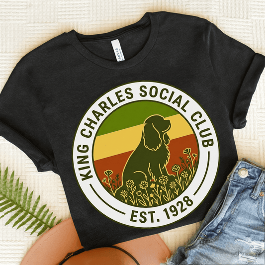 Personalized Cavalier Social Club Unisex Tshirt Dark Grey Heather