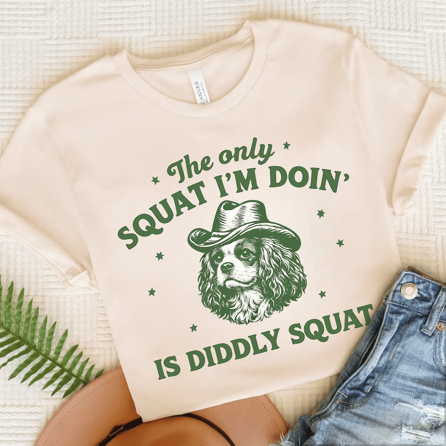 King Charles Diddly Squat Unisex TShirt Natural