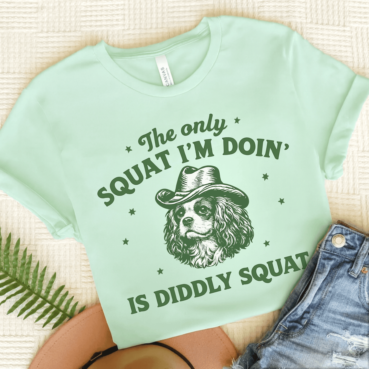 King Charles Diddly Squat Unisex TShirt Heather Mint