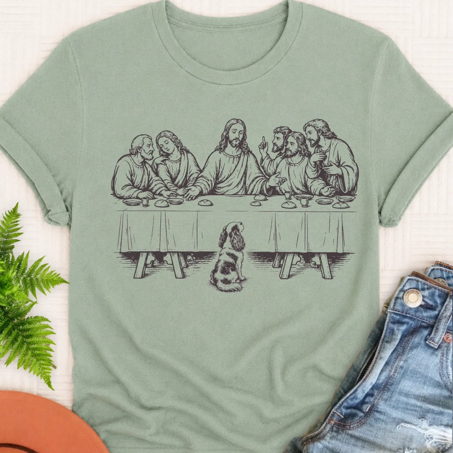King Charles Last Supper Unisex Tshirt Bay