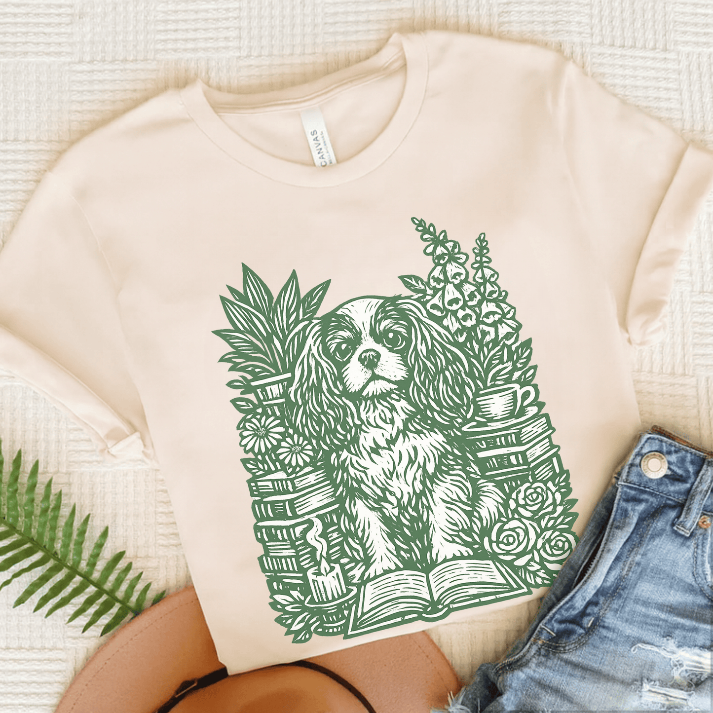 Cavalier Bookclub Unisex TShirt Natural