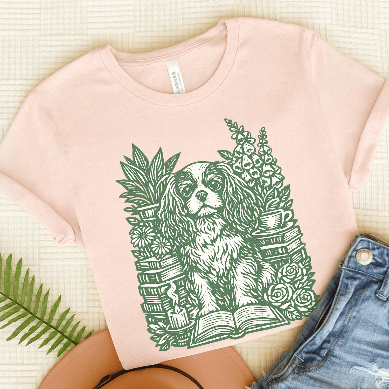Cavalier Bookclub Unisex TShirt Soft Pink
