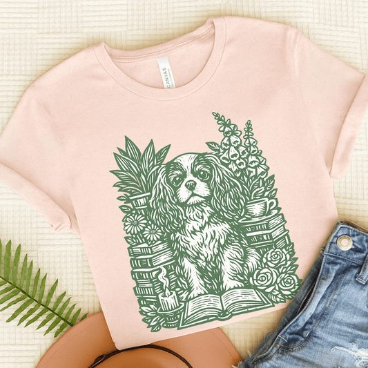 Cavalier Bookclub Unisex TShirt Soft Pink