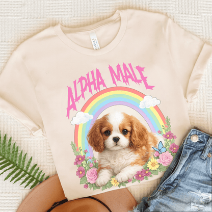 Personalized Cavalier Alpha Male Unisex TShirt Natural