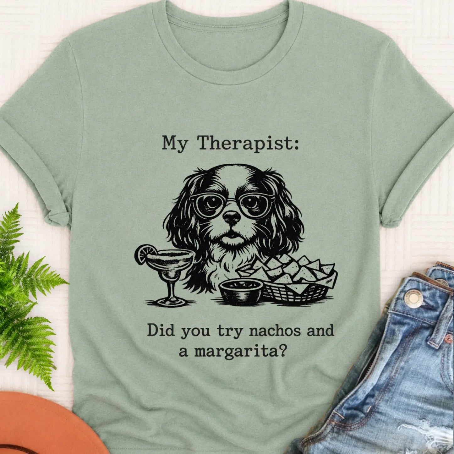 T-Shirt Bay / S King Charles Therapist Nachos Unisex TShirt