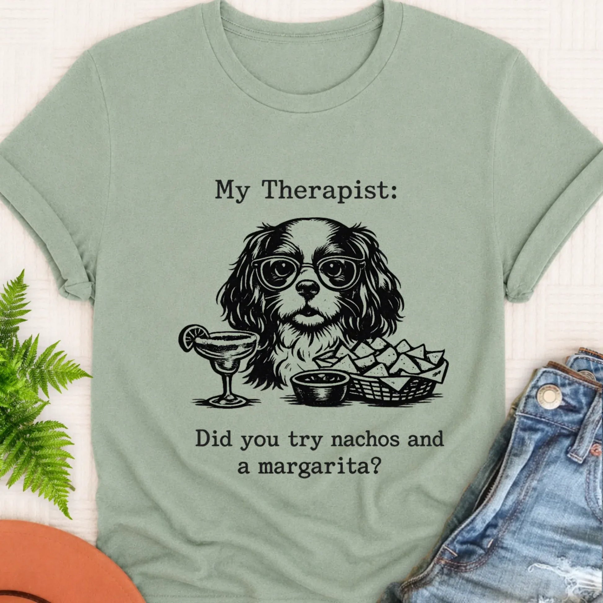 T-Shirt Bay / S King Charles Therapist Nachos Unisex TShirt
