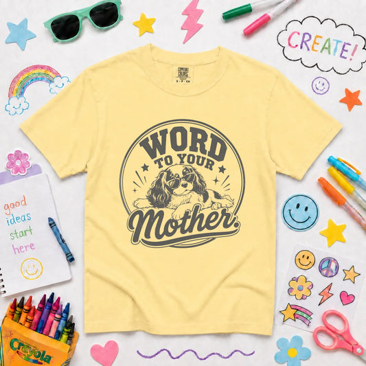 King Charles YOUTH Word to Your Mother Unisex TShirt NEW Youth Midweight Tee Butter
