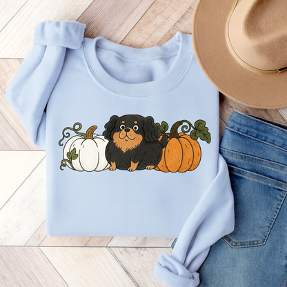 Black Tan Cavalier Pupkin Unisex Sweatshirt