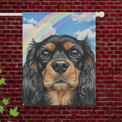 Personalized Looking Down Cavalier Garden Flag 24.5'' × 32''