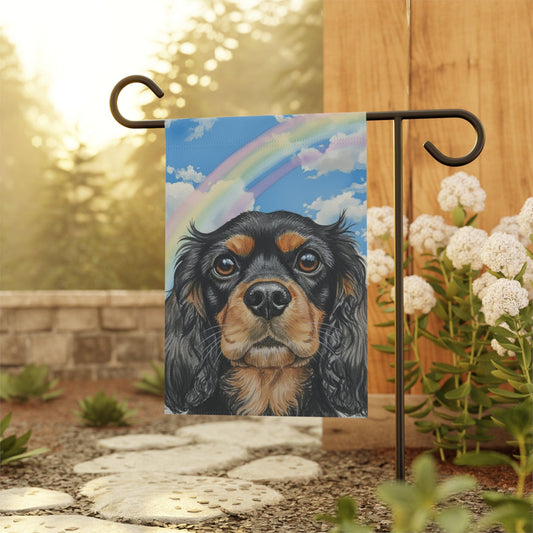 Personalized Looking Down Cavalier Garden Flag
