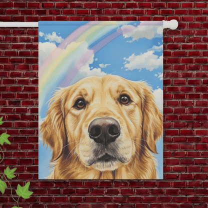 Looking Down Golden Retriever Garden Flag 24.5'' × 32''