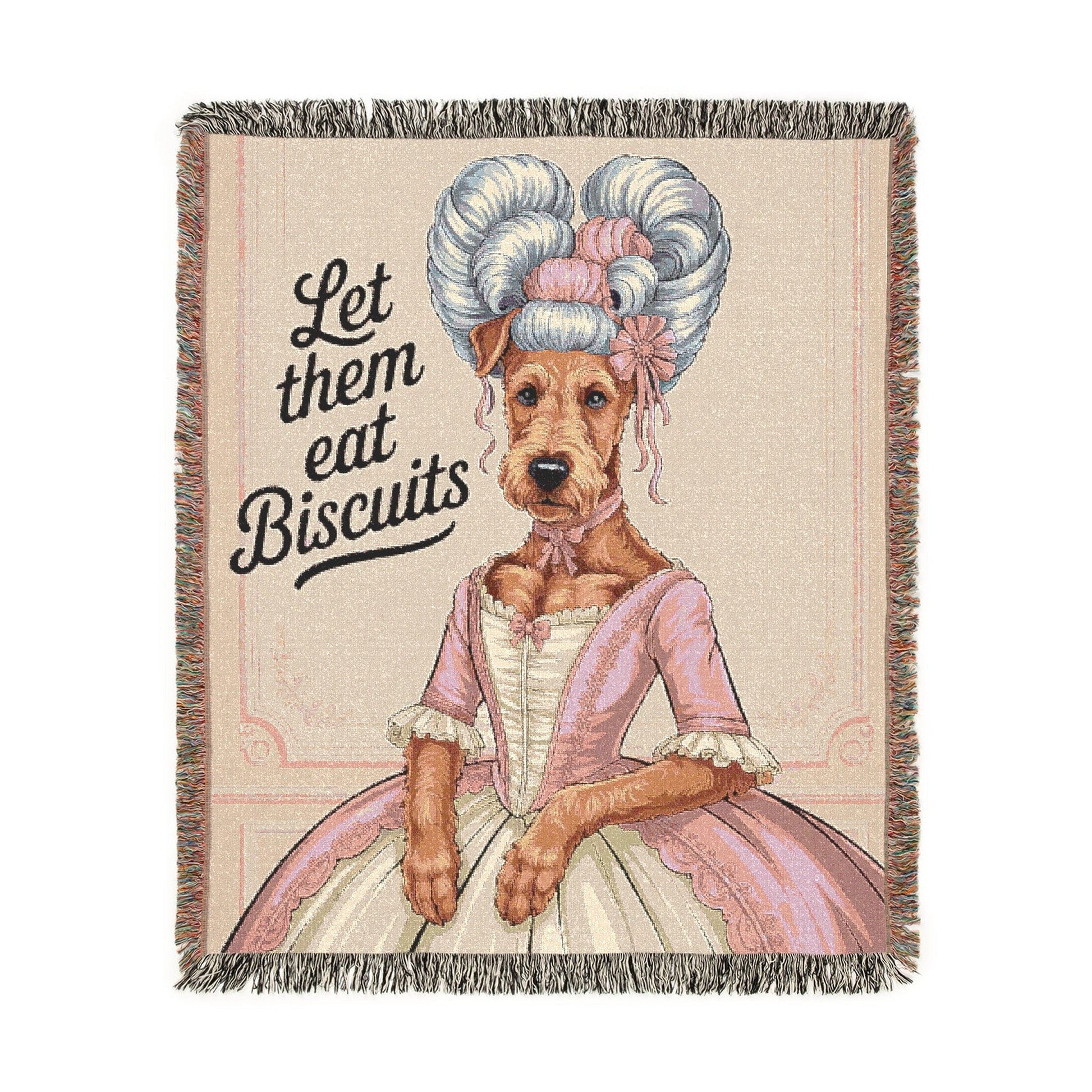 Printify Home Decor Marie Antoinette Pet Woven Blanket, Airedale Terrier Dog Throw Housewarming, Fun Home Accent