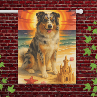 Printify Garden Flag 24.5'' × 32'' Merle Australian Beach Garden Flag