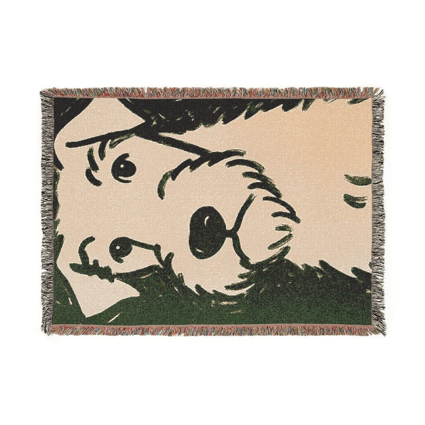 Printify Home Decor Artwork / 52'' × 37'' Modern Airedale Terrier Dog Portrait, Pet Summer Throw Housewarming, Badly Drawn Home Accent