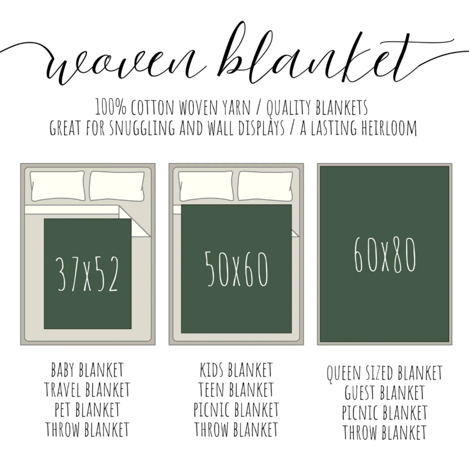 Blue Floral Mutt Woven Blanket