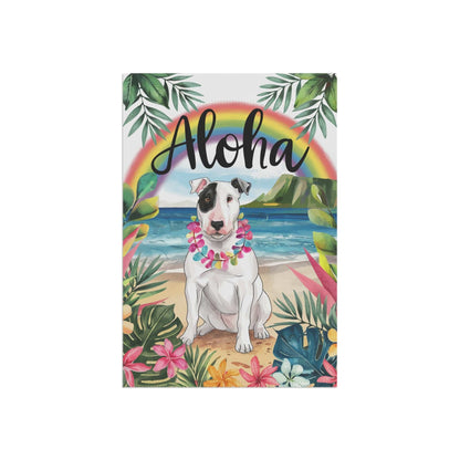 Printify Garden Flag Patched Bull Terrier Aloha Garden Flag