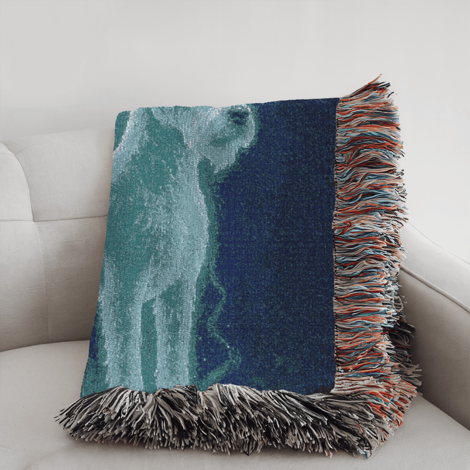 Printify Home Decor Patronus Pet Woven Blanket, Airedale Terrier Dog Throw Housewarming, Fun Home Accent