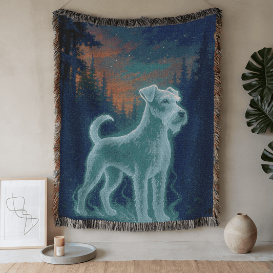 Printify Home Decor Patronus Pet Woven Blanket, Airedale Terrier Dog Throw Housewarming, Fun Home Accent