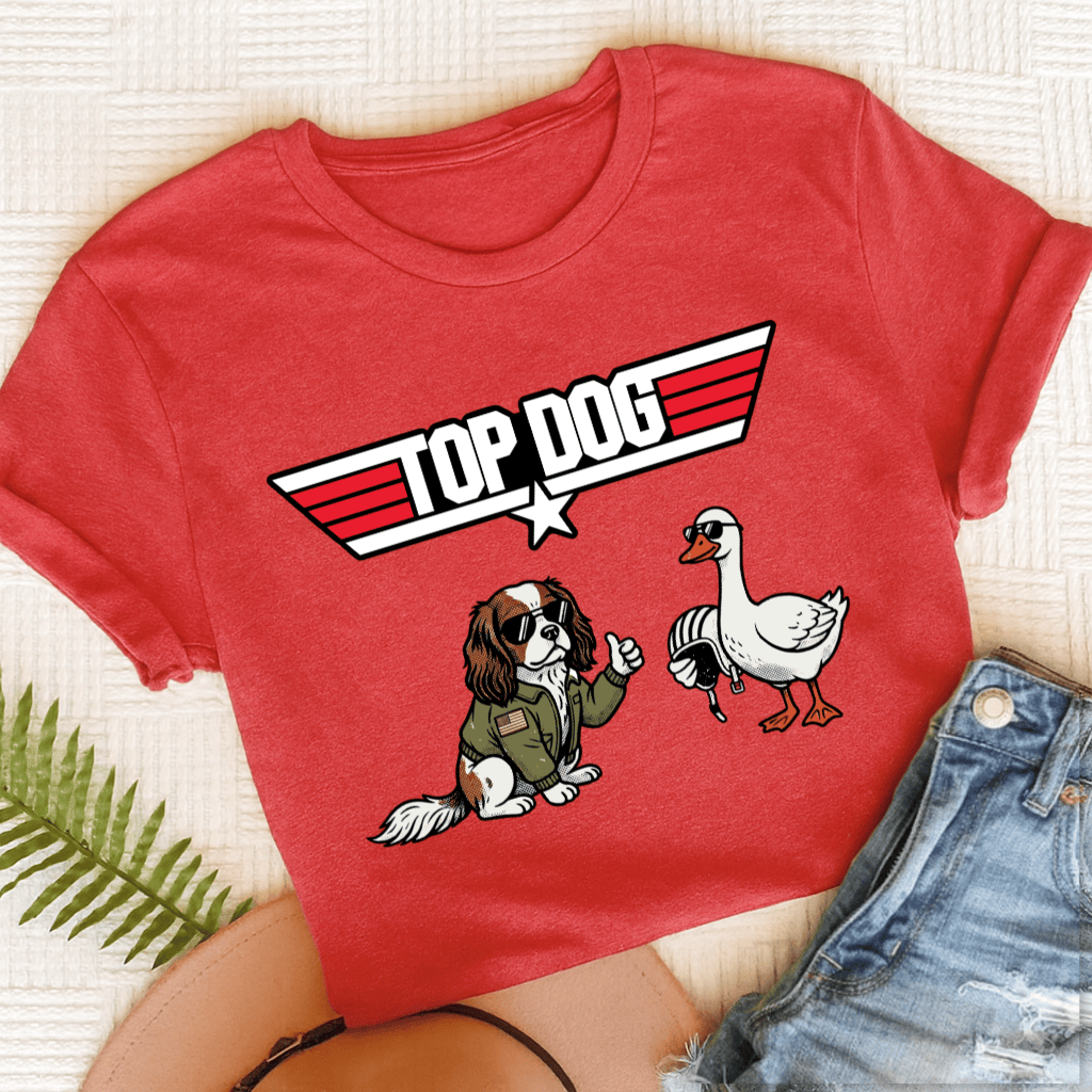 Personalized Cavalier Aviation Unisex TShirt Heather Red