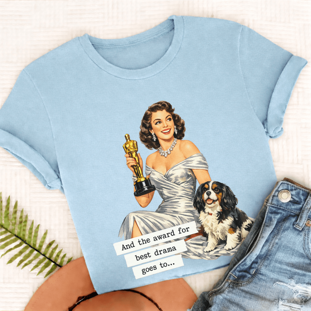 Personalized Cavalier Award for Best Drama Unisex TShirt Comfort Colors Chambray