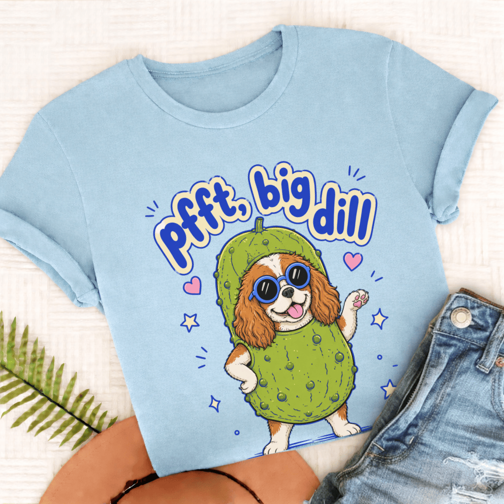 Personalized Cavalier Big Deal Unisex TShirt Comfort Colors Chambray