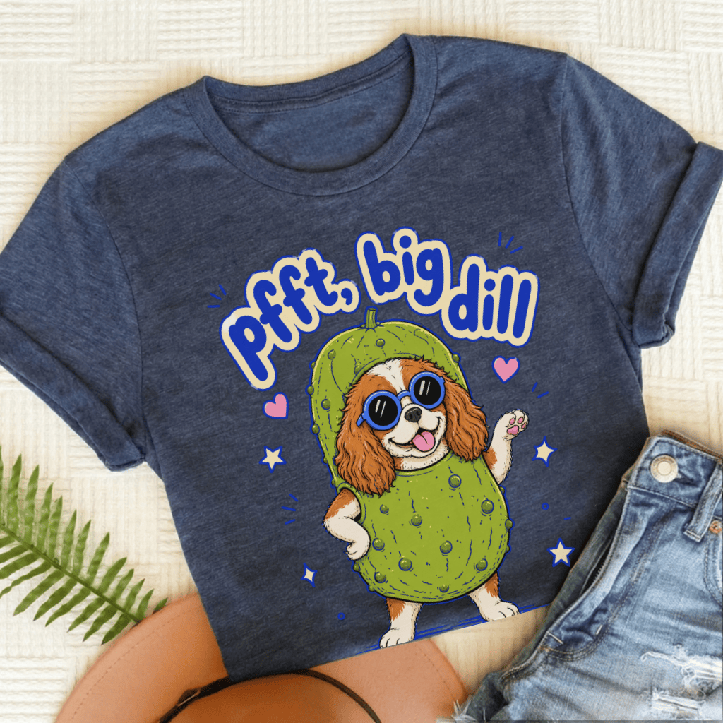 Personalized Cavalier Big Deal Unisex TShirt Heather Navy