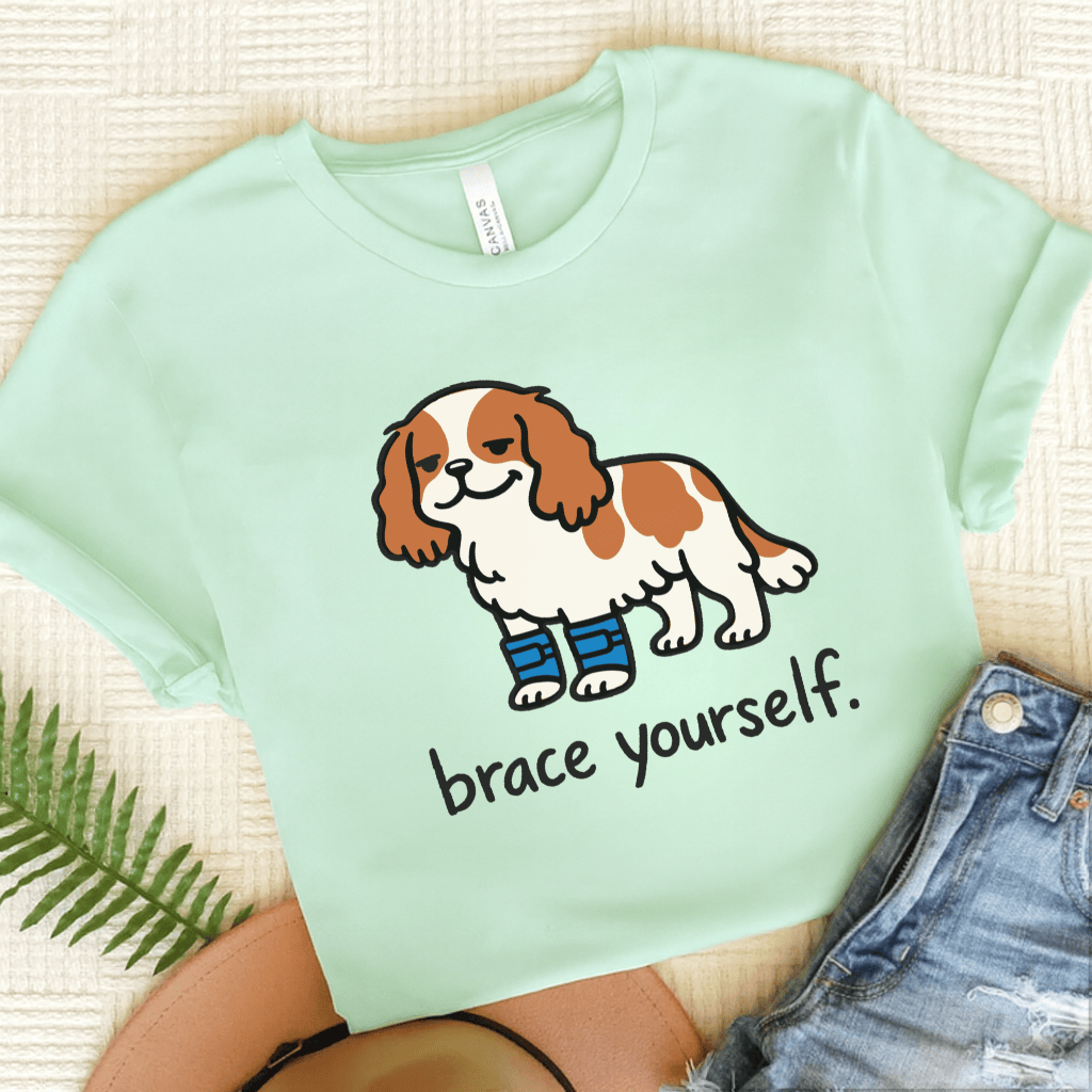 Personalized Cavalier Brace Unisex Tshirt Heather Mint