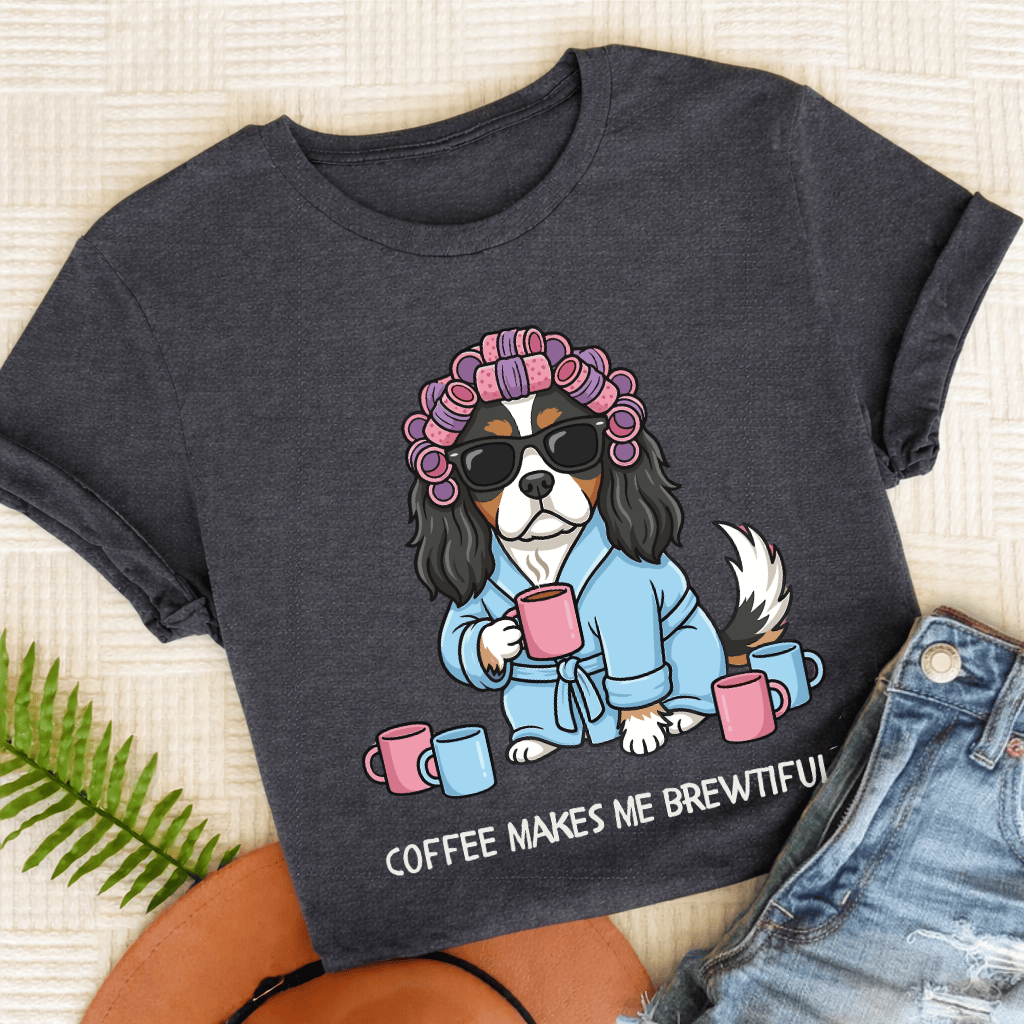 Personalized Cavalier Brewtiful Unisex TShirt Dark Heather