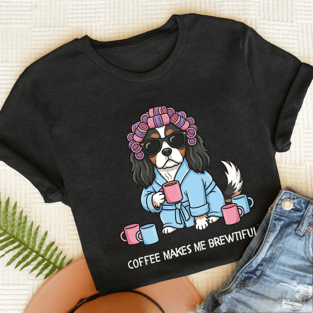 Personalized Cavalier Brewtiful Unisex TShirt Black