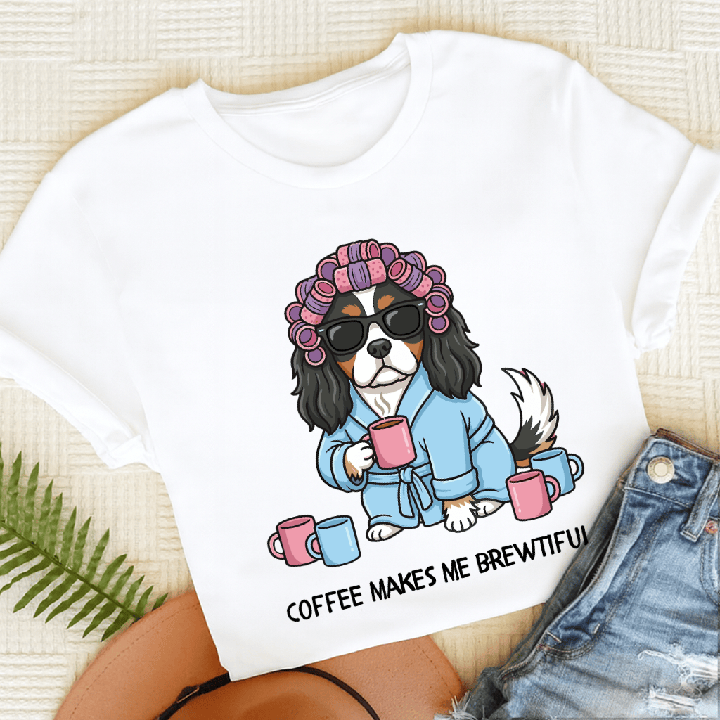Personalized Cavalier Brewtiful Unisex TShirt White