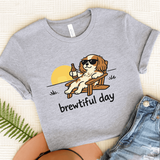 Personalized Cavalier Brewtiful Unisex TShirt Athletic Heather