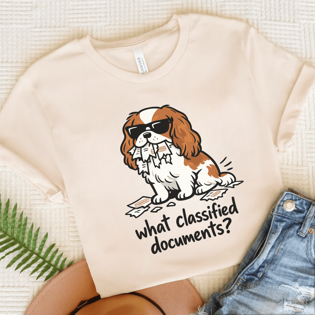 Personalized Cavalier Classified Unisex Tshirt Natural